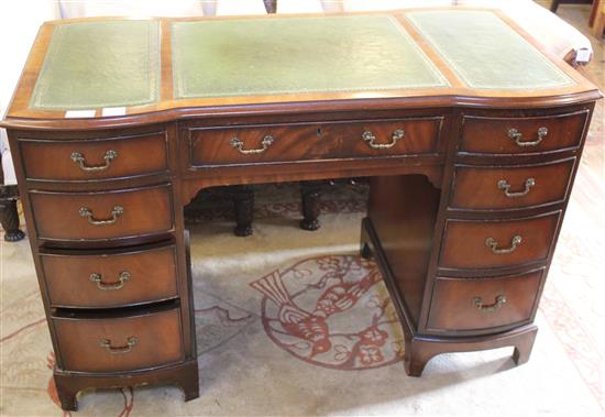 Leather top pedestal desk